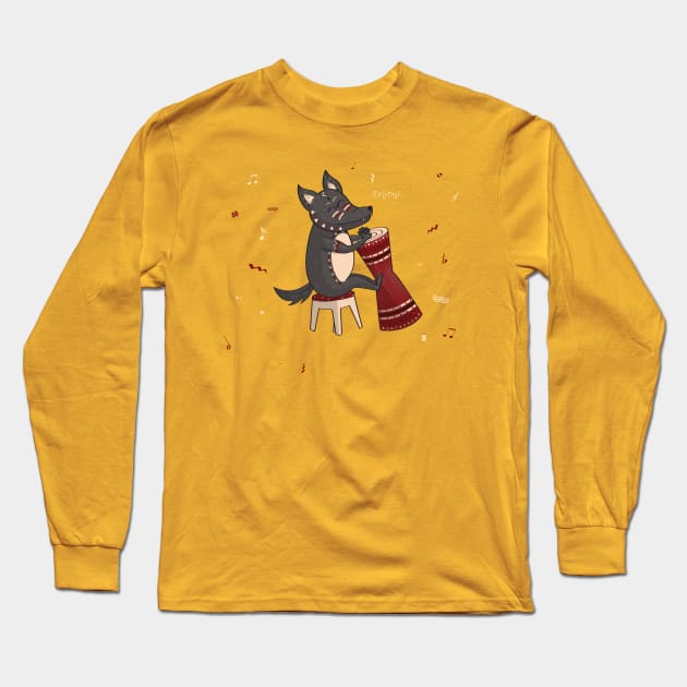 GreyWolf Long Sleeve T-Shirt by OrangeFox